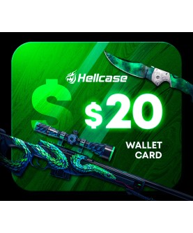 Hellcase.com 20 USD Wallet Card Code Key GLOBAL